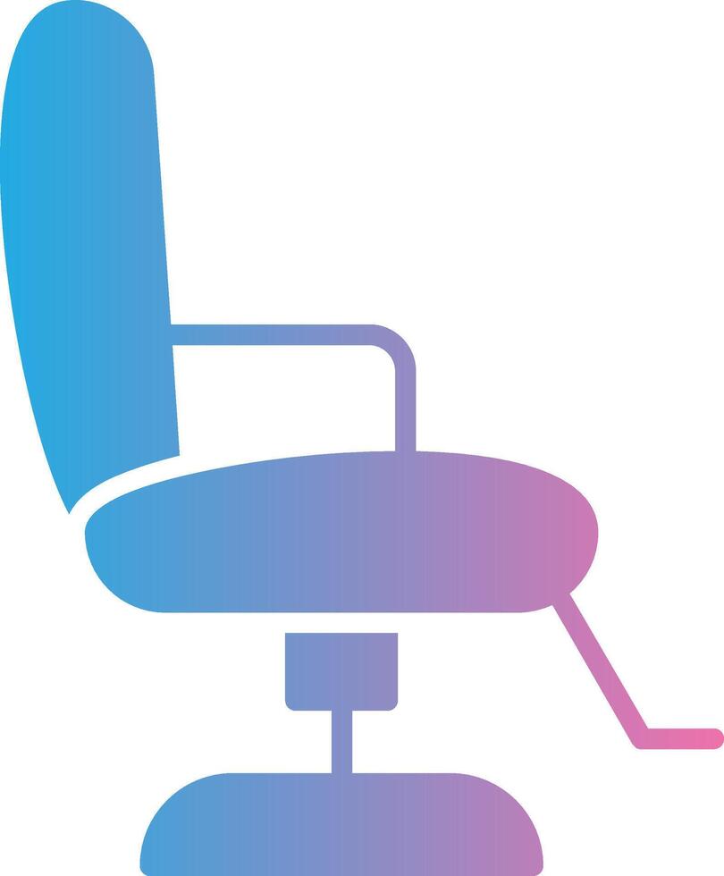 Barber Chair Glyph Gradient Icon Design vector