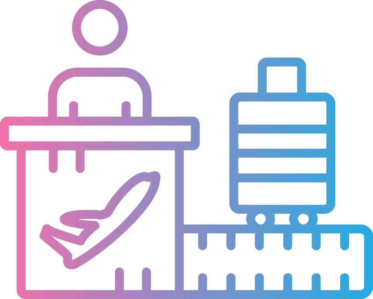 Airport Line Gradient Icon Design vector
