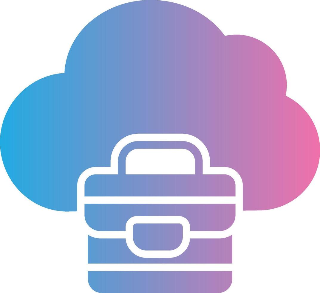 Cloud Glyph Gradient Icon Design vector