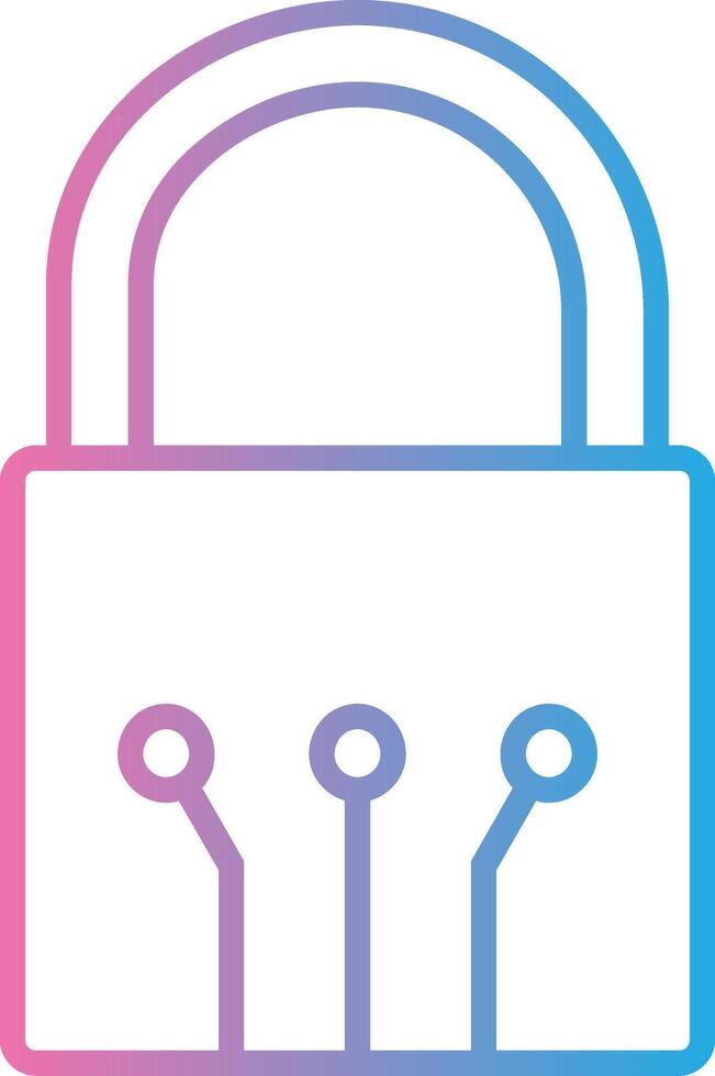Padlock Line Gradient Icon Design vector