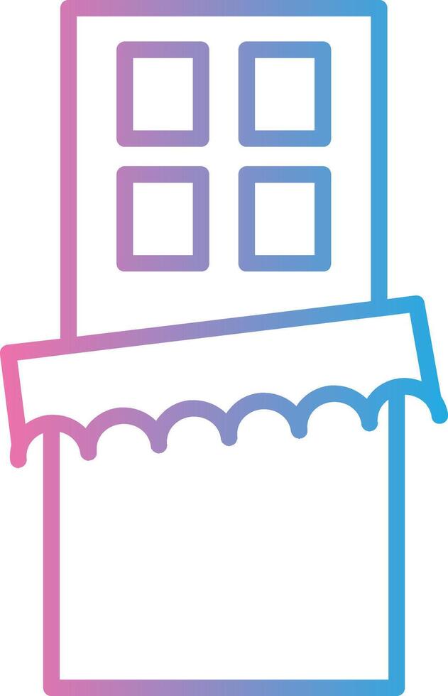Chocolate Bar Line Gradient Icon Design vector