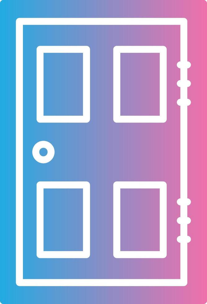 Door Glyph Gradient Icon Design vector