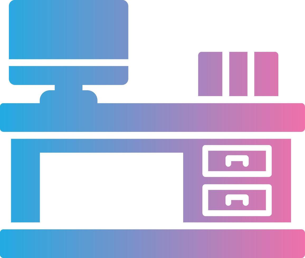 Work Space Glyph Gradient Icon Design vector