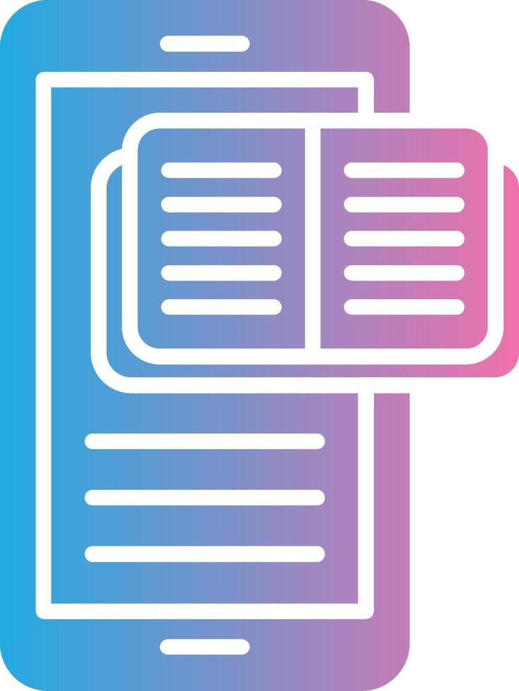 Ebook Glyph Gradient Icon Design vector
