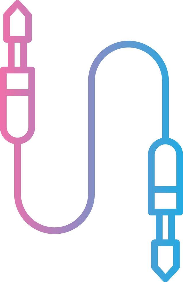 Auxiliary Cable Line Gradient Icon Design vector