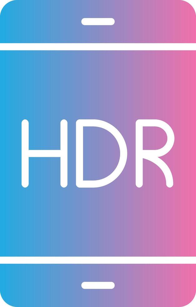 Mobile Glyph Gradient Icon Design vector
