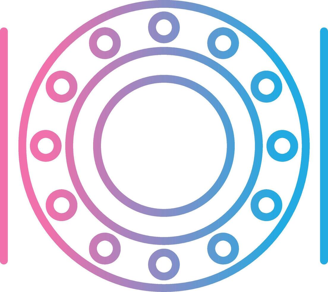 Ball Bearing Line Gradient Icon Design vector