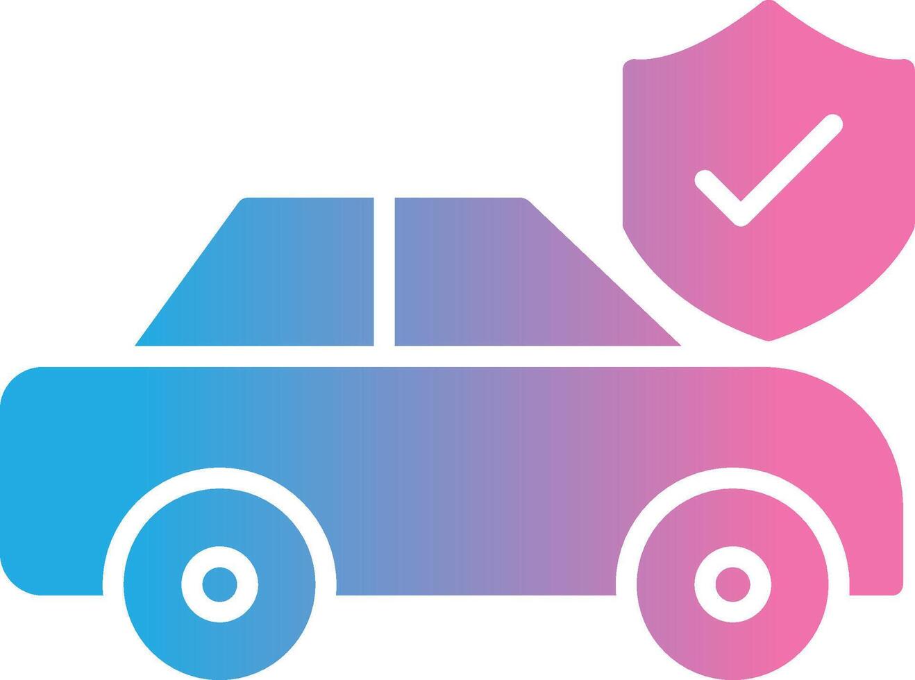 Car Insurance Glyph Gradient Icon Design vector