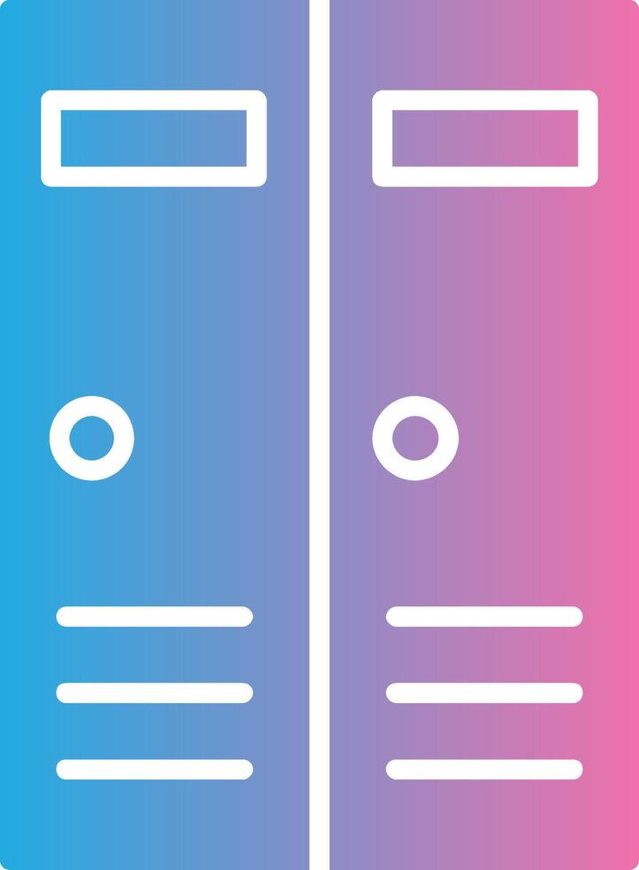 Lockers Glyph Gradient Icon Design vector