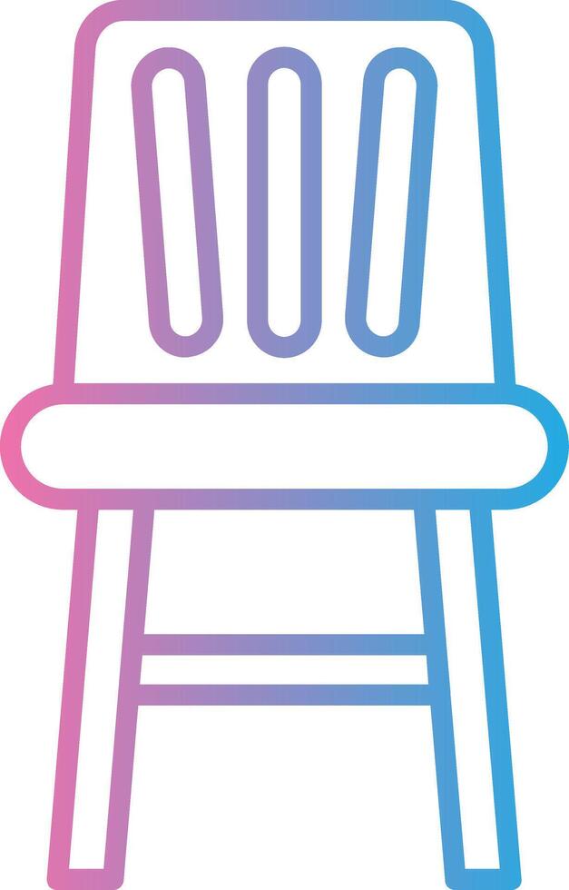 High Chair Line Gradient Icon Design vector