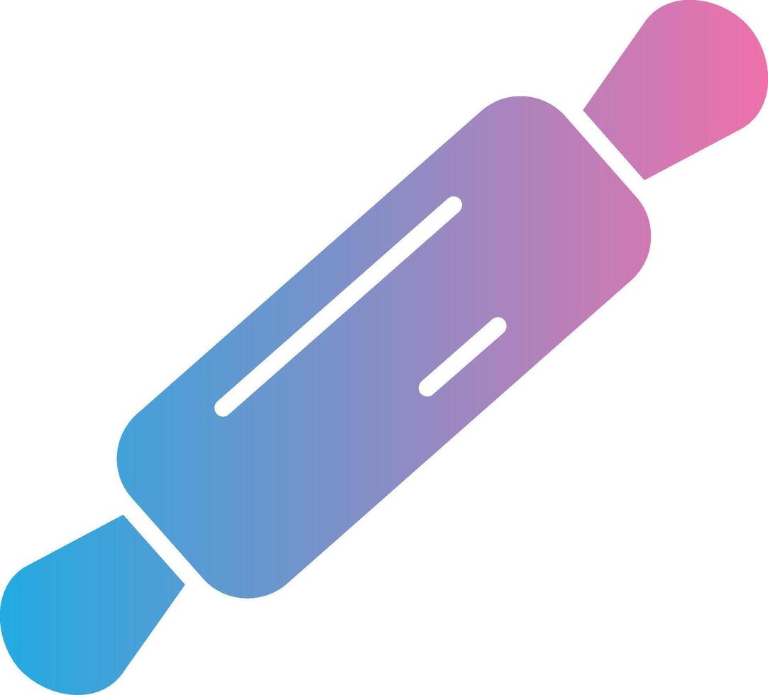 Rolling Pin Glyph Gradient Icon Design vector