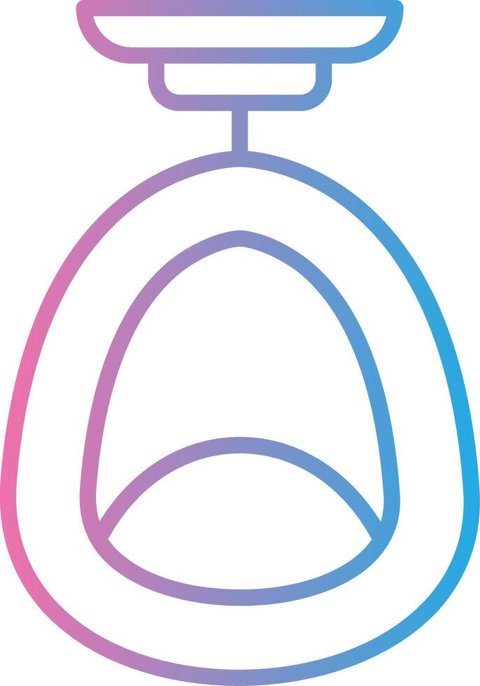 Egg Chair Line Gradient Icon Design vector