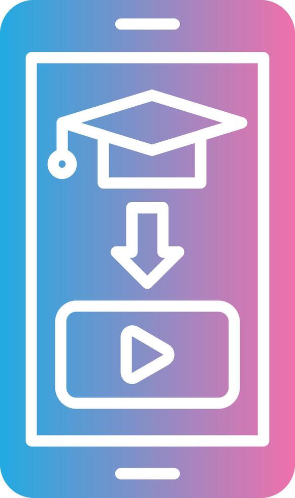 Educational Glyph Gradient Icon Design vector