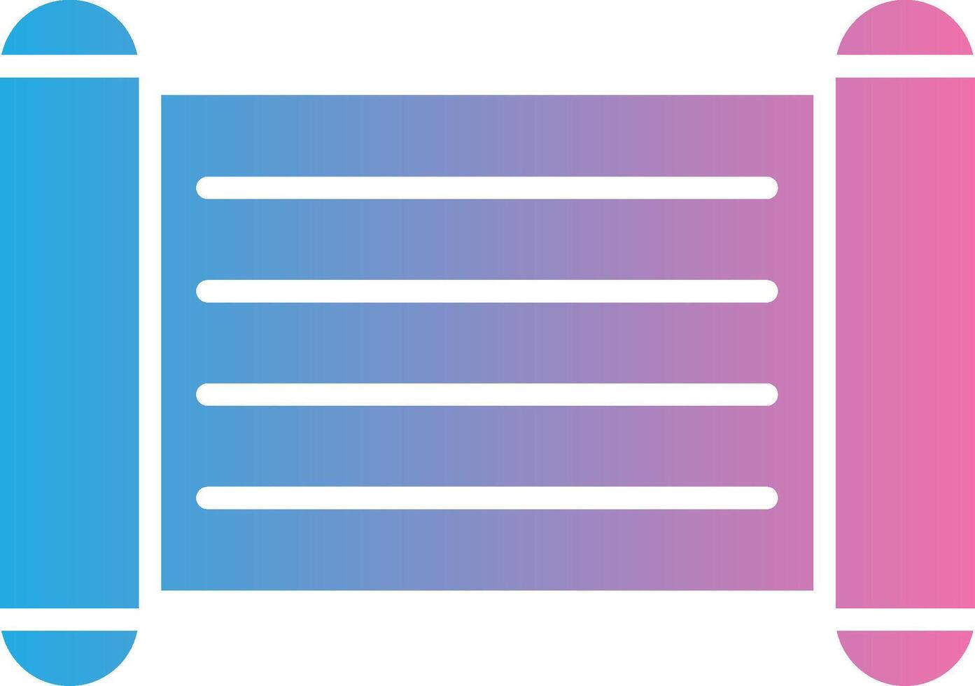 Old Scroll Glyph Gradient Icon Design vector