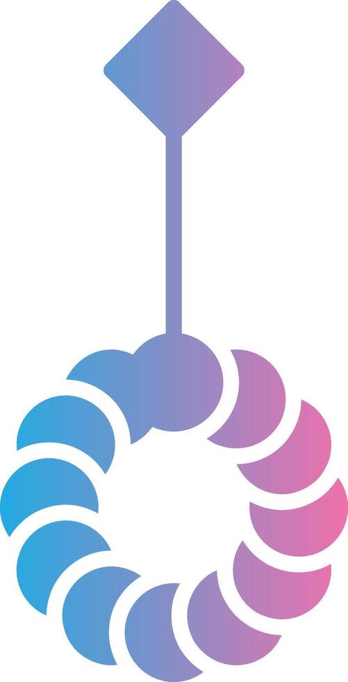 Belly Piercing Glyph Gradient Icon Design vector