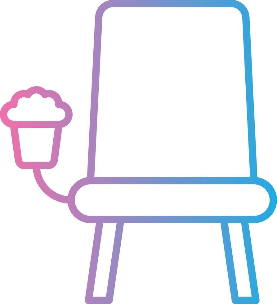 Cinema Seat Line Gradient Icon Design vector