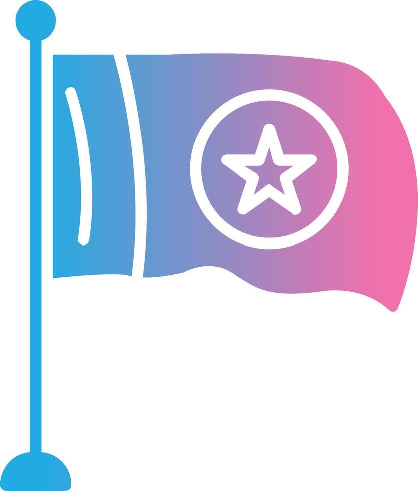 Flag Glyph Gradient Icon Design vector