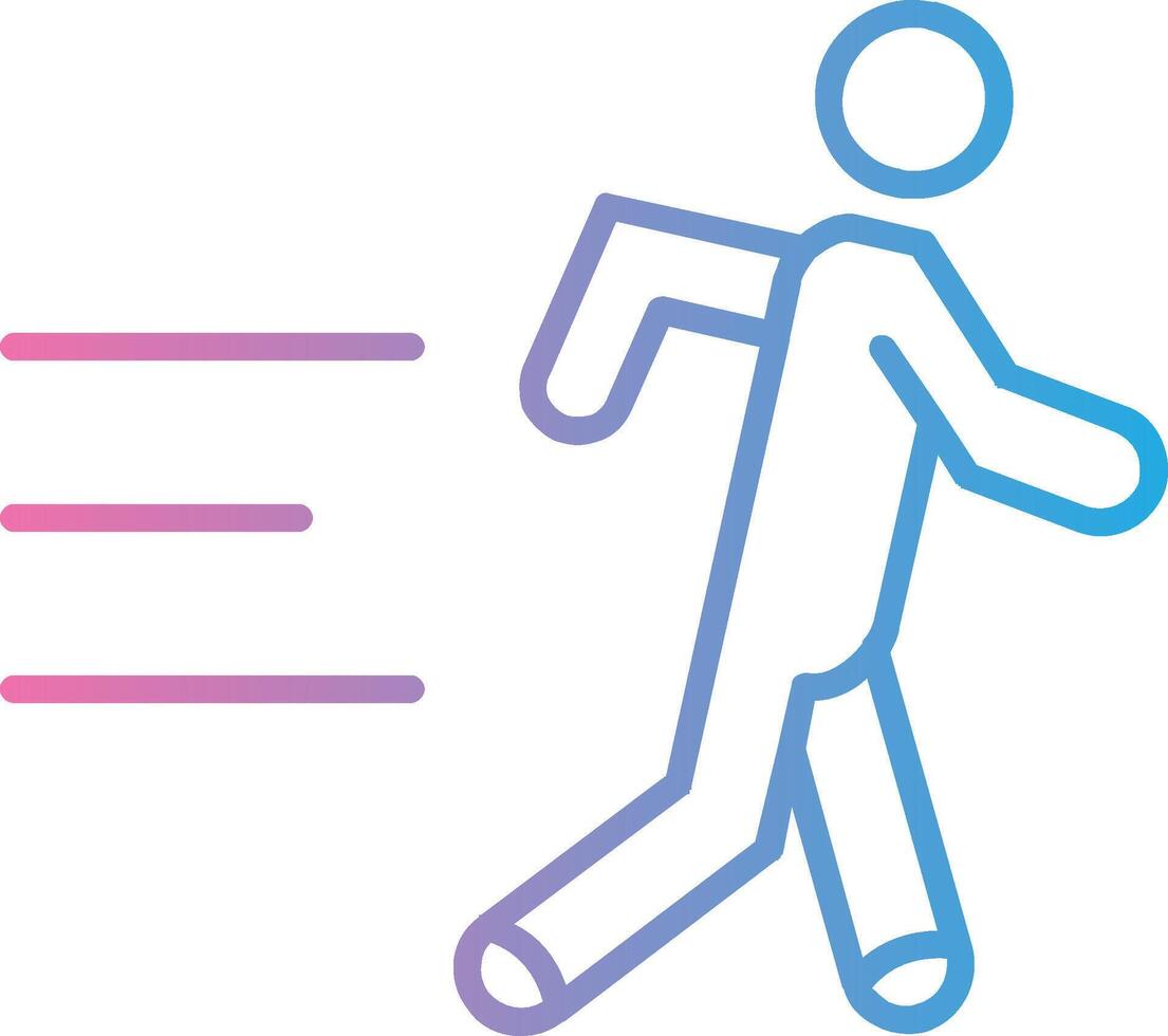 Jogging Line Gradient Icon Design vector