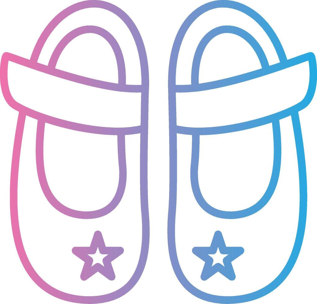 Baby Shoe Line Gradient Icon Design vector