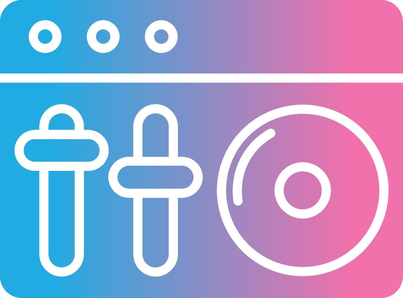 Dj Mixer Glyph Gradient Icon Design vector