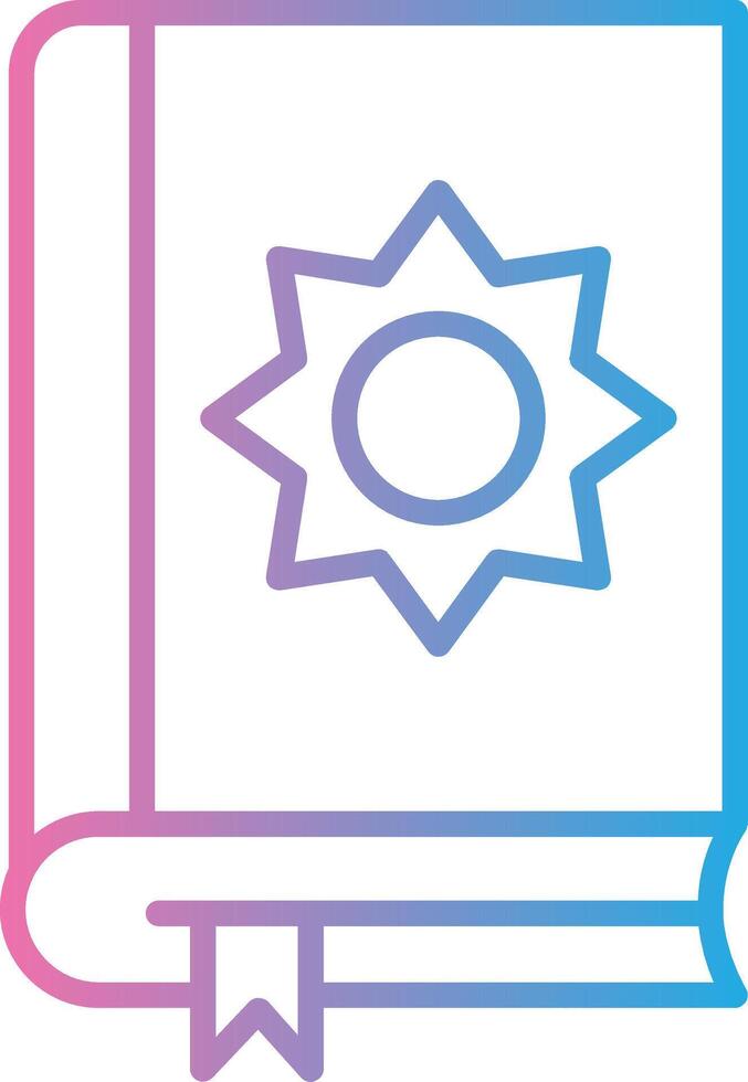 Holy Book Line Gradient Icon Design vector