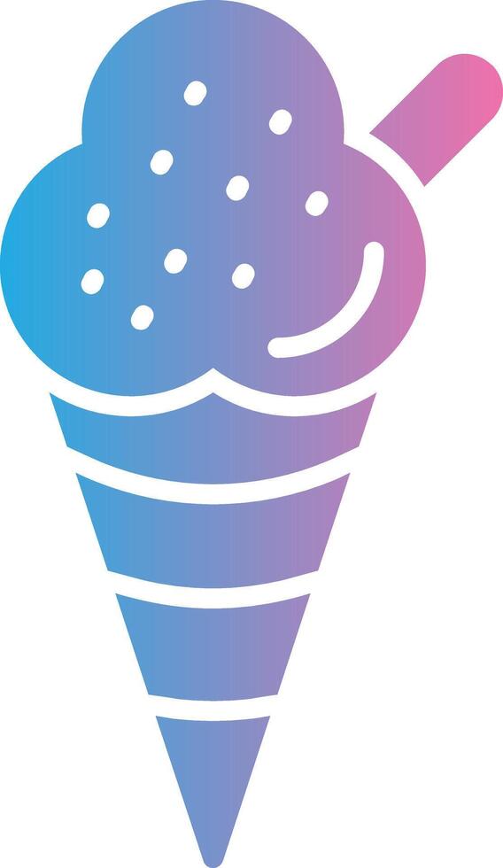 Icecream Glyph Gradient Icon Design vector