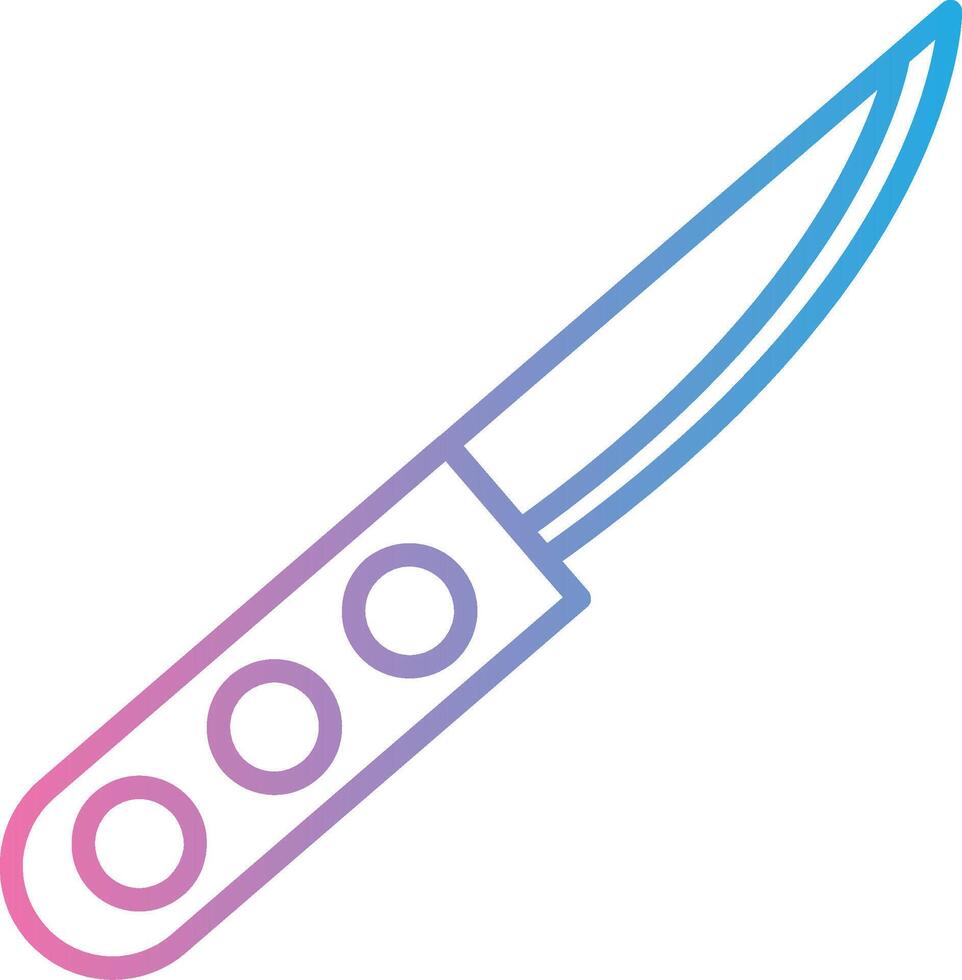 Knife Line Gradient Icon Design vector