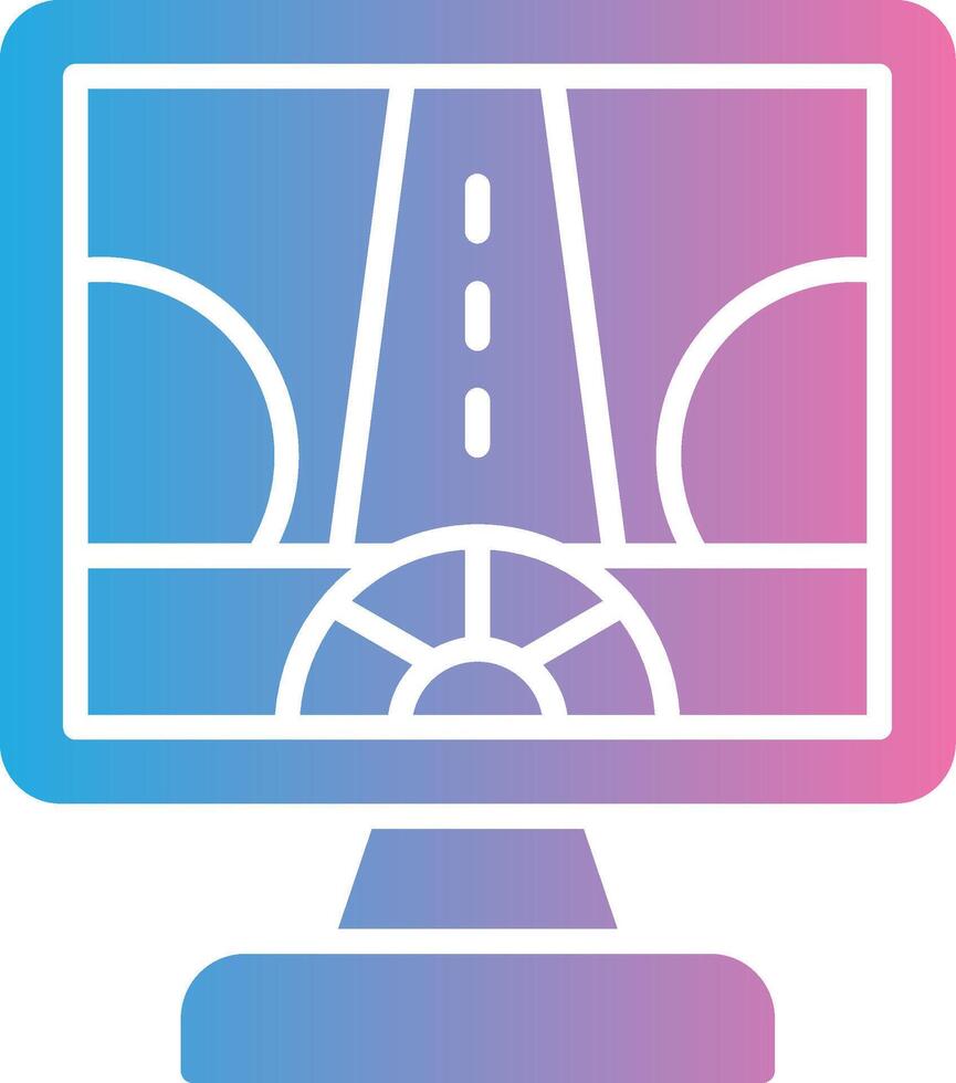 Driving Control Glyph Gradient Icon Design vector