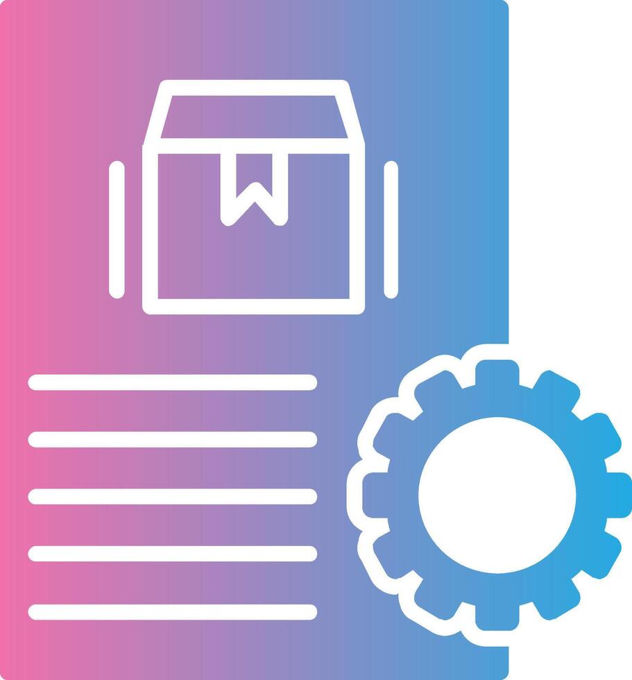 Order Processing Glyph Gradient Icon Design vector