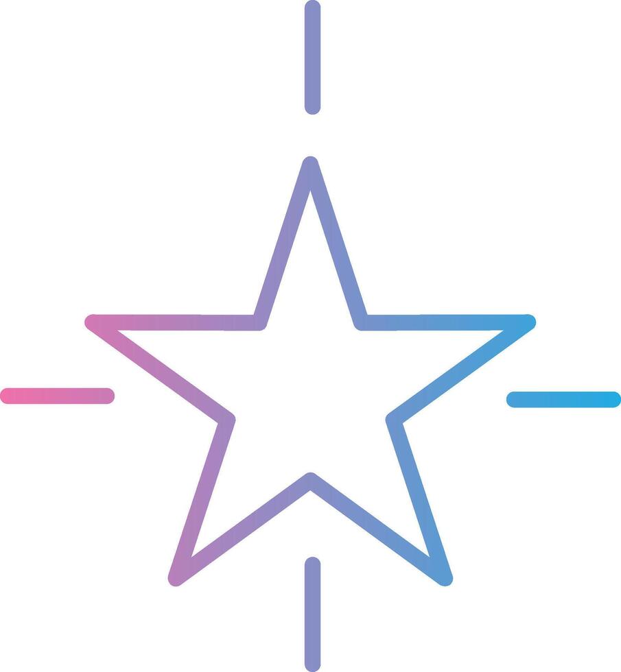 Star Line Gradient Icon Design vector
