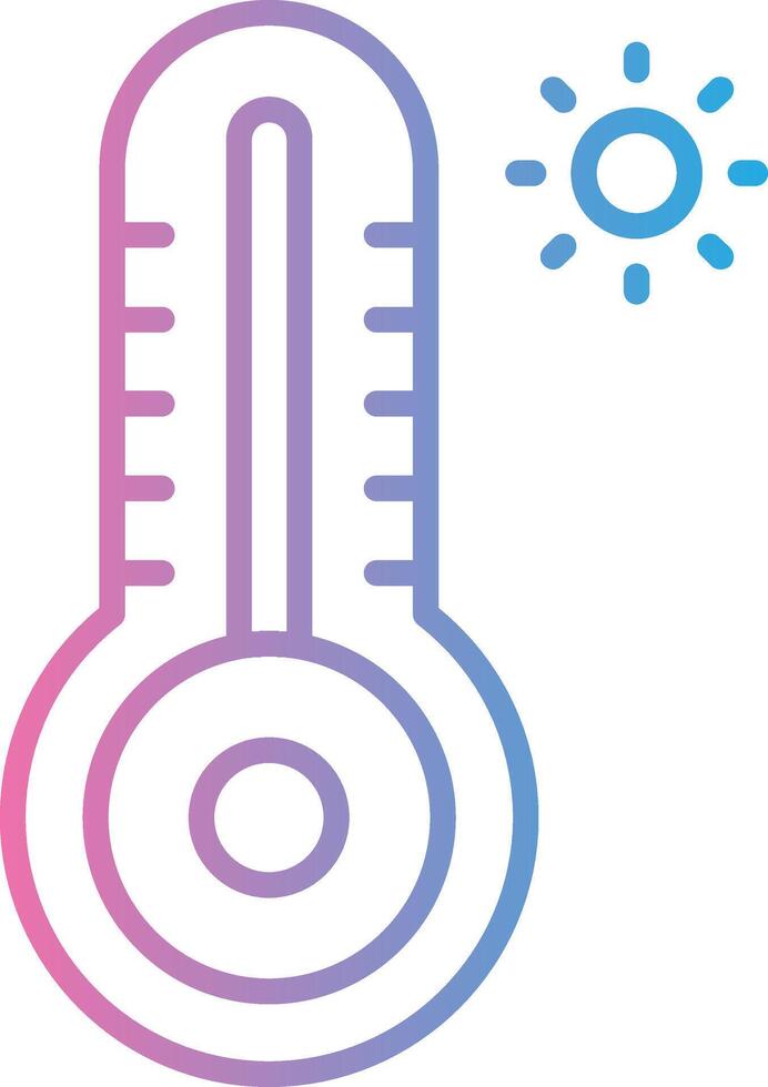 Thermometer Line Gradient Icon Design vector