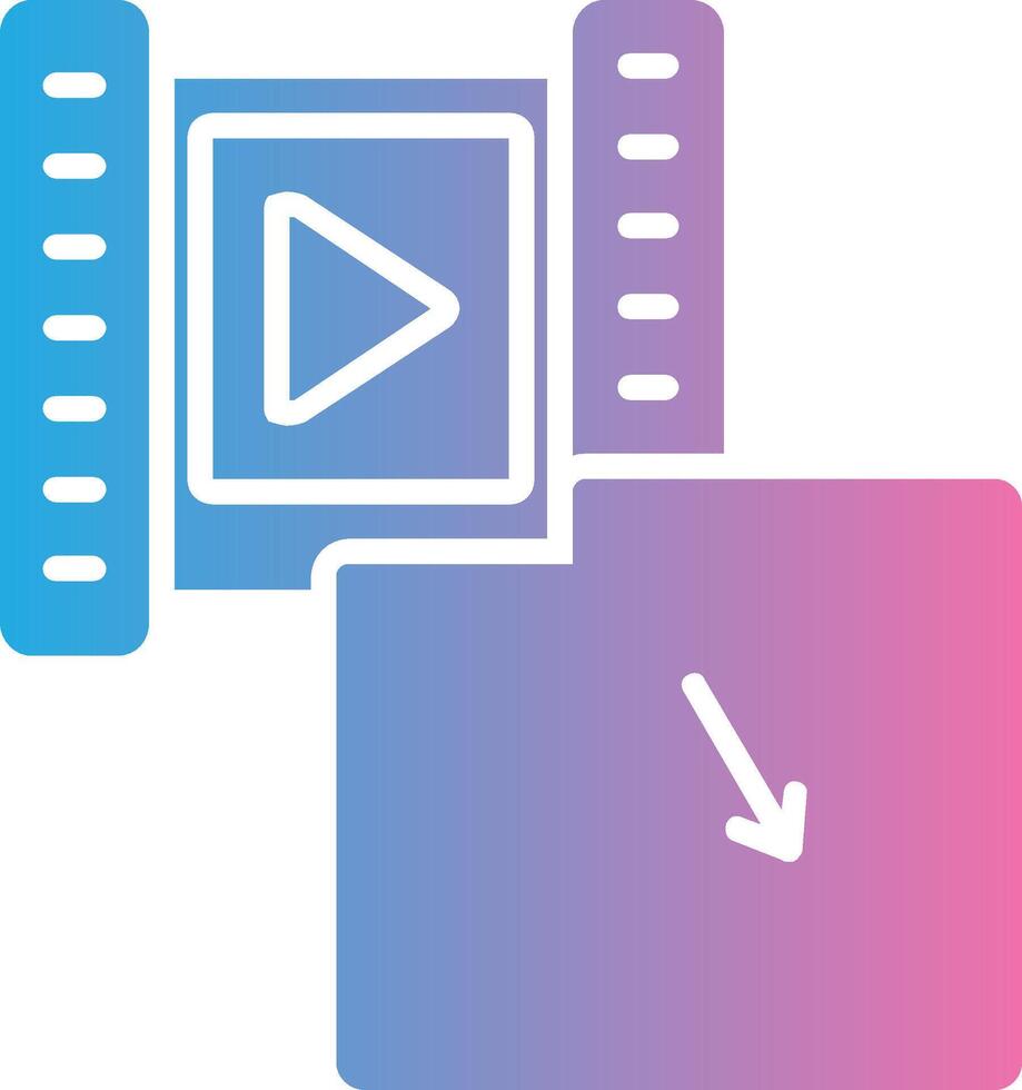 Footage Glyph Gradient Icon Design vector