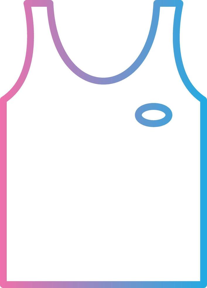 Tank Top Line Gradient Icon Design vector