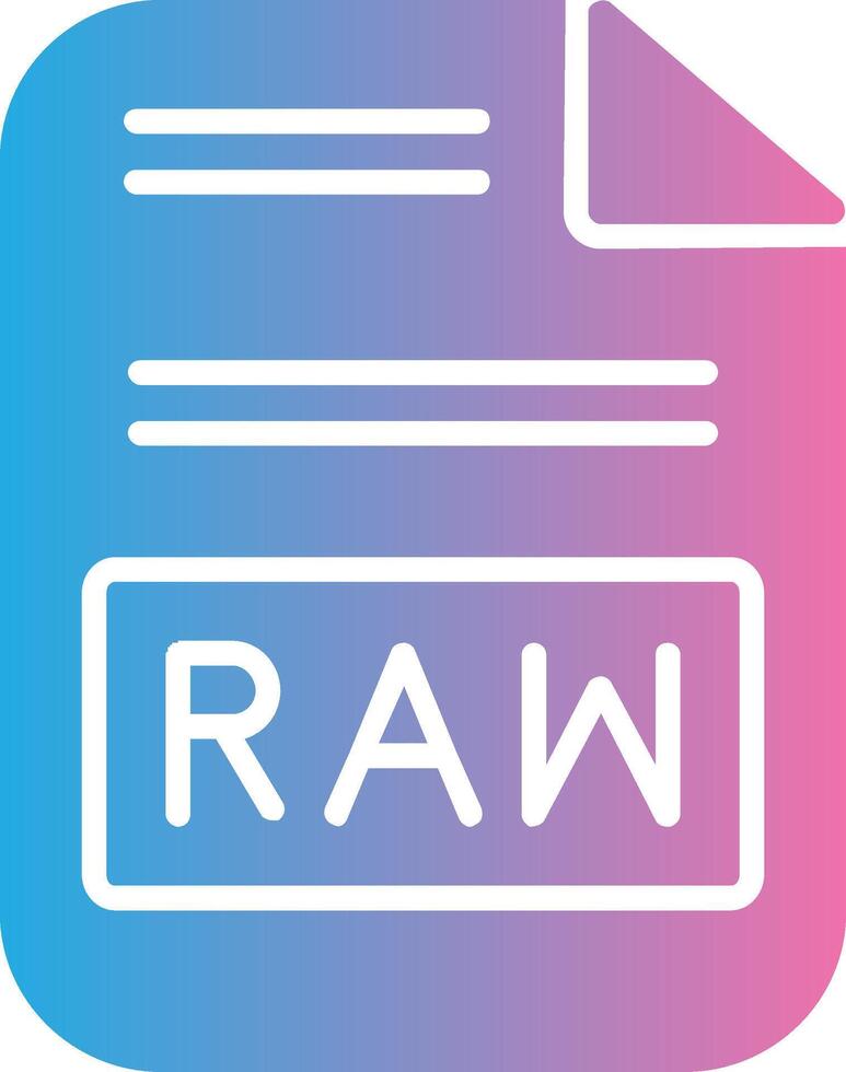 Raw Glyph Gradient Icon Design vector