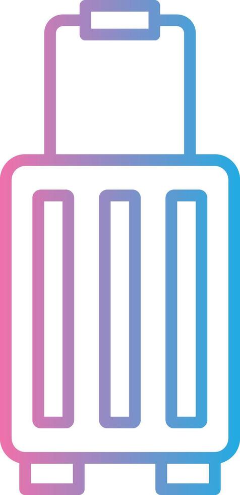 Suitcase Line Gradient Icon Design vector