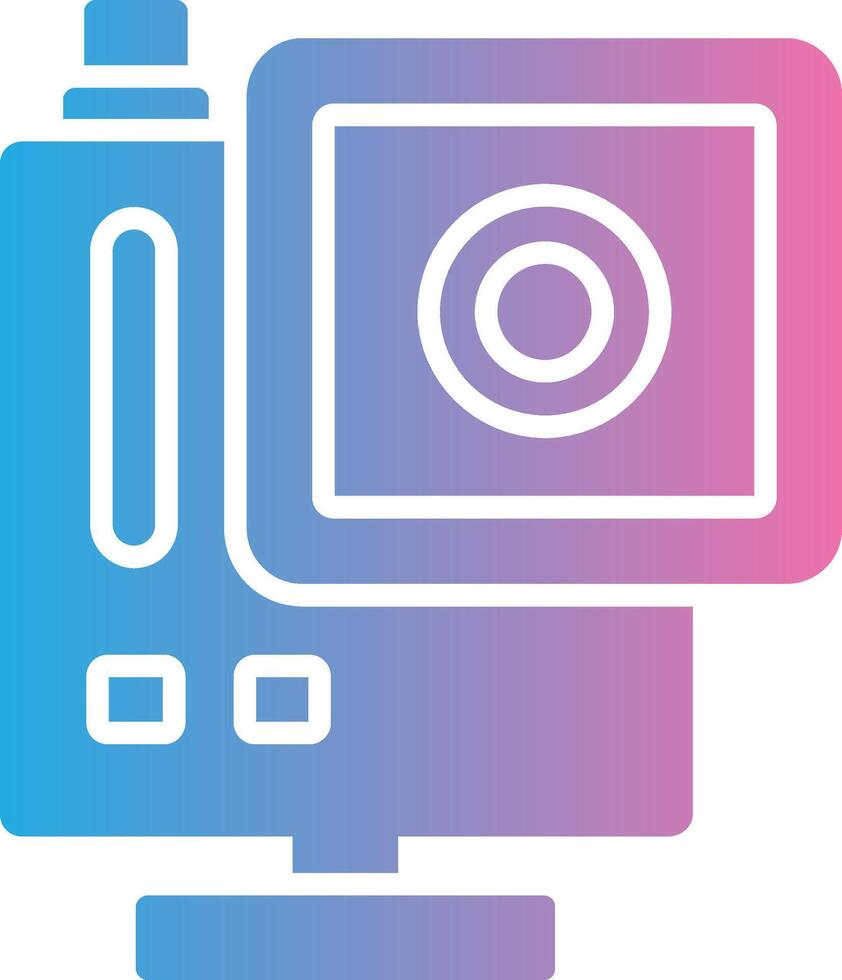Gopro Glyph Gradient Icon Design vector
