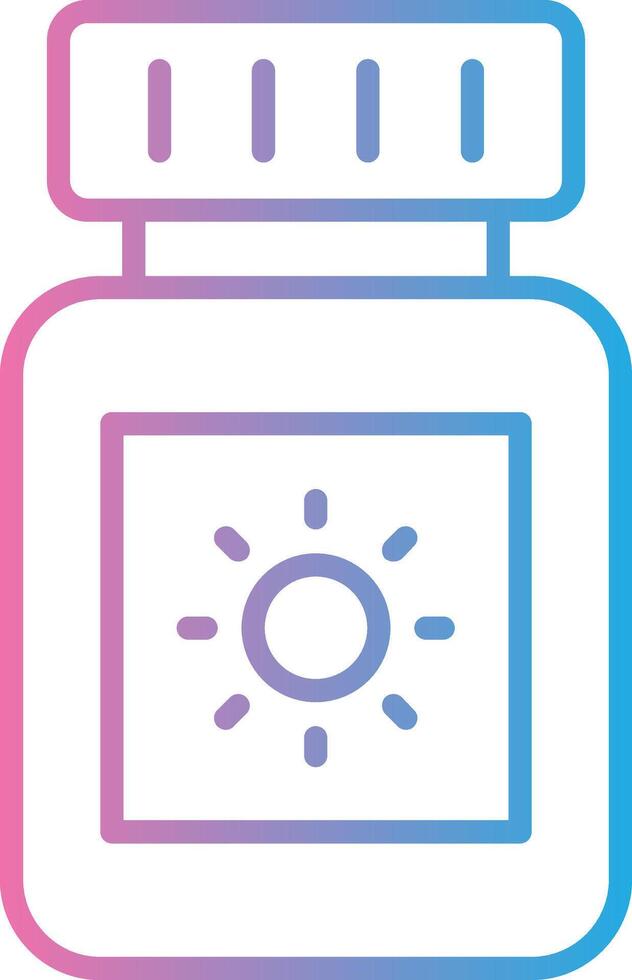 Sun Block Line Gradient Icon Design vector
