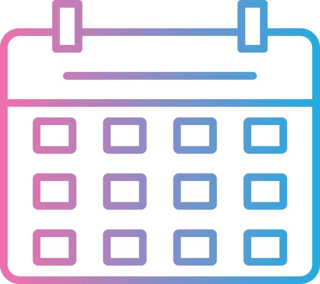 Calendar Line Gradient Icon Design vector
