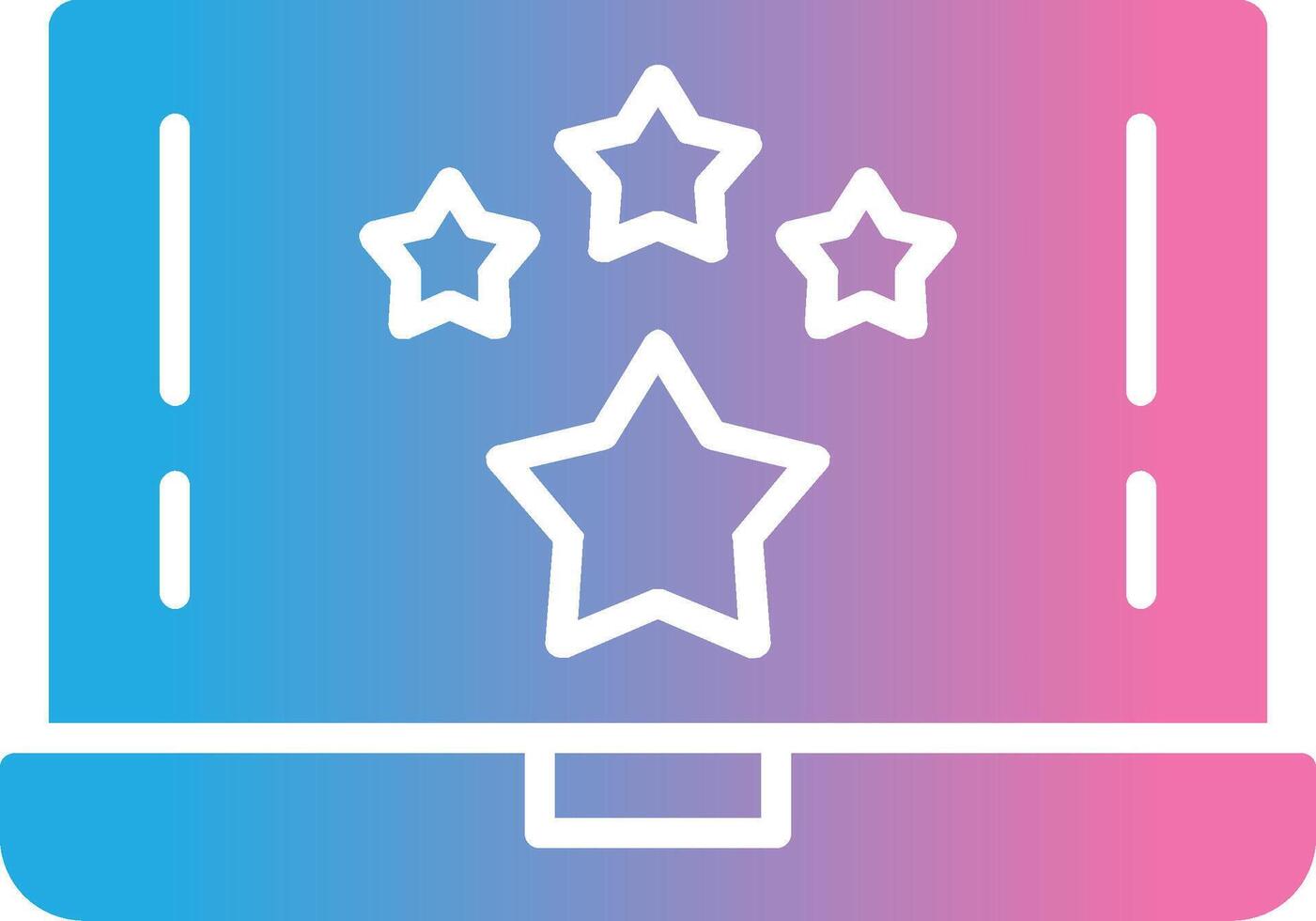 Star Glyph Gradient Icon Design vector