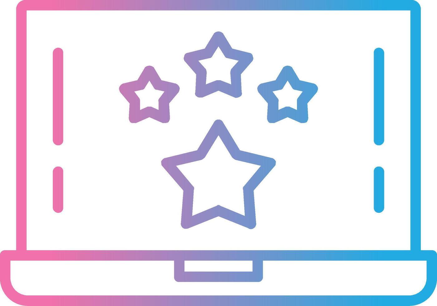 Star Line Gradient Icon Design vector