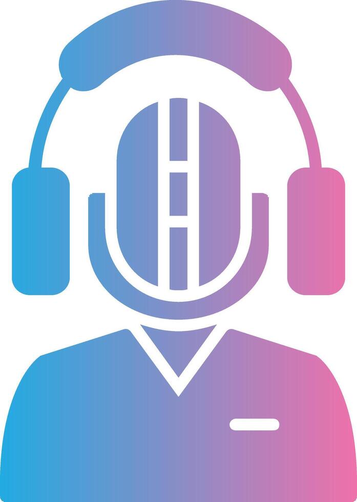 Recording Glyph Gradient Icon Design vector