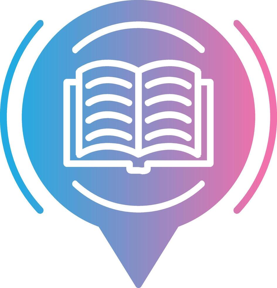 Book Glyph Gradient Icon Design vector