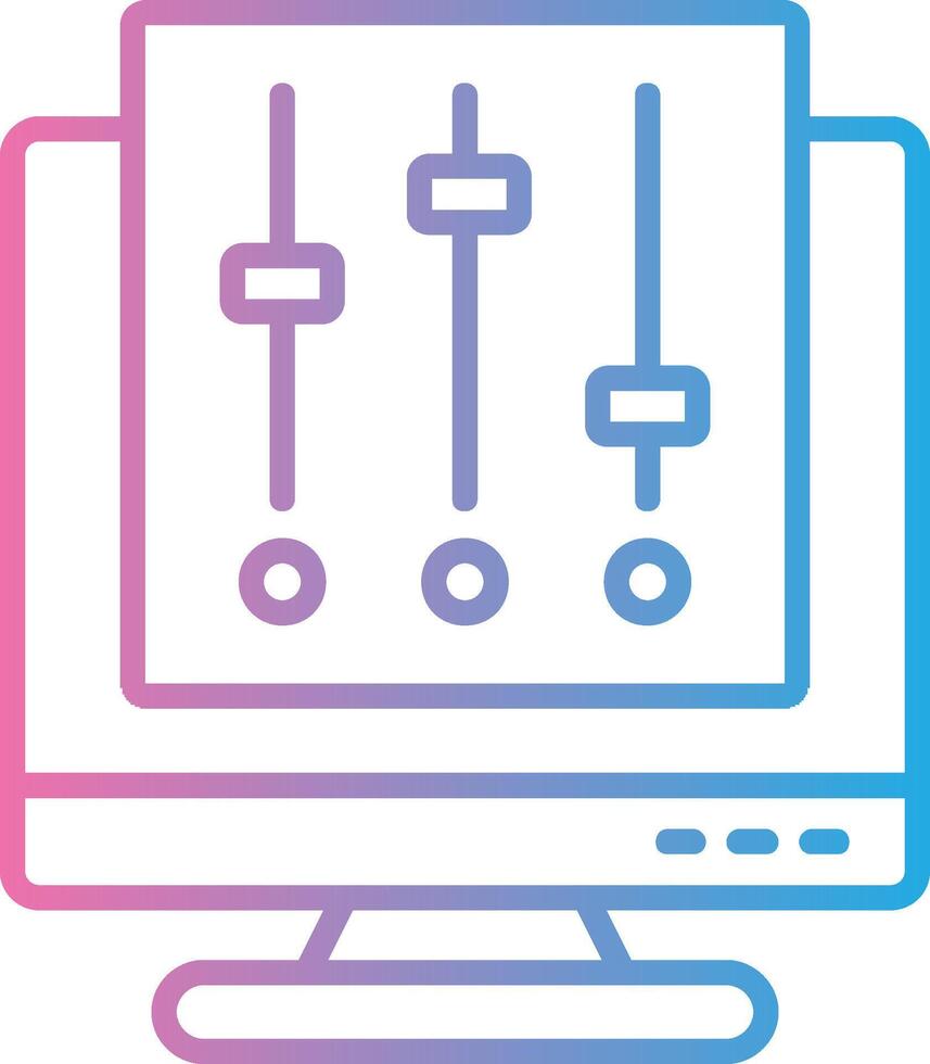 Sliders Line Gradient Icon Design vector