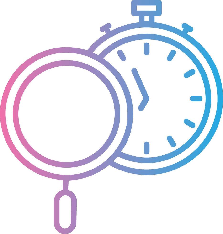 Time Tracking Line Gradient Icon Design vector