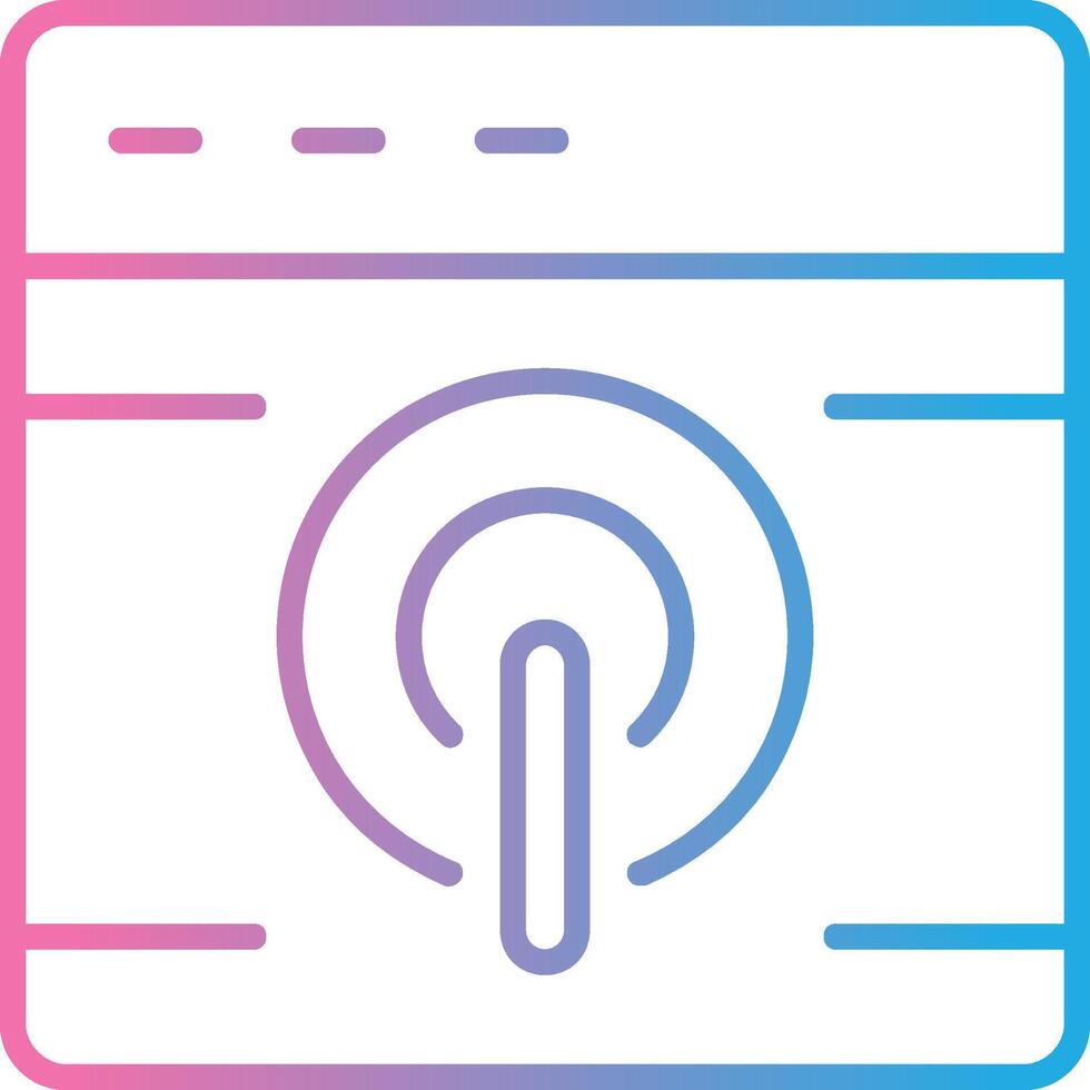 Browser Line Gradient Icon Design vector