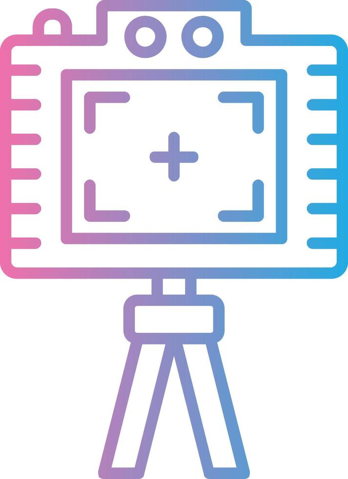 Photo Line Gradient Icon Design vector