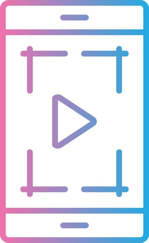 Screenshot Line Gradient Icon Design vector