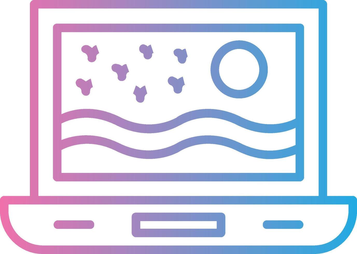 Laptop Line Gradient Icon Design vector