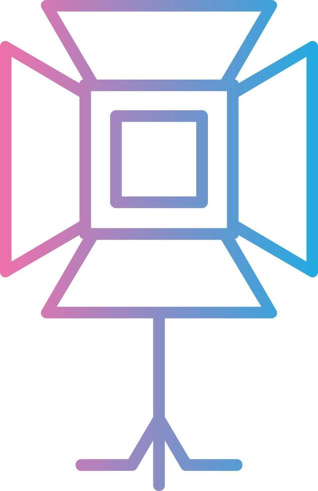 Spotlight Line Gradient Icon Design vector