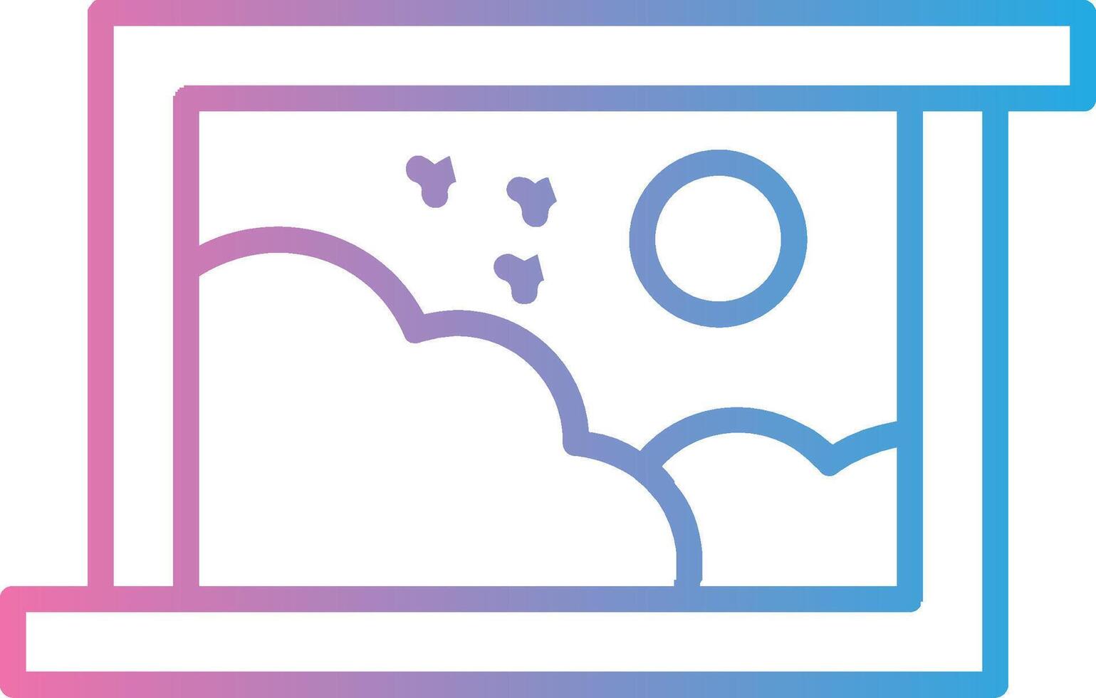 Image Line Gradient Icon Design vector